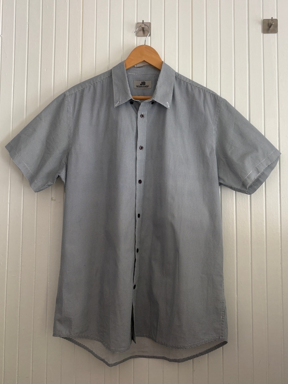 100% Cotton Short Sleeve Geometric Button Down